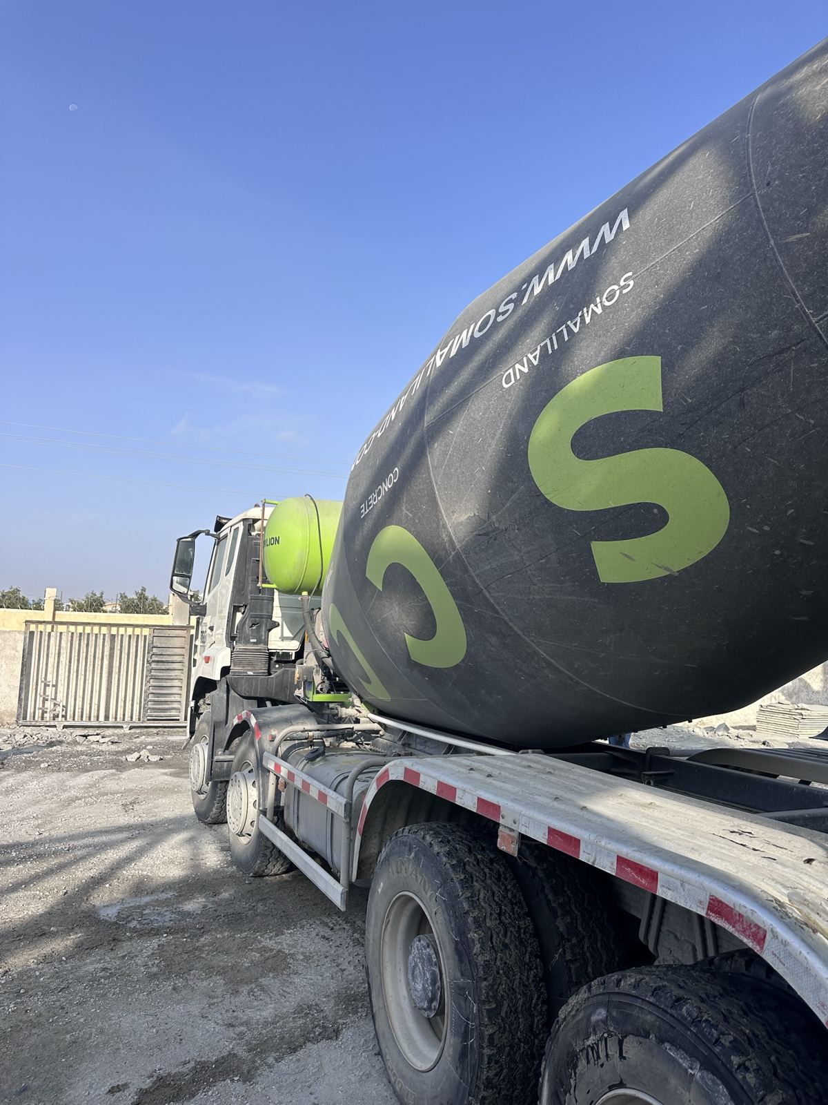 SCC mixer drum in company livery